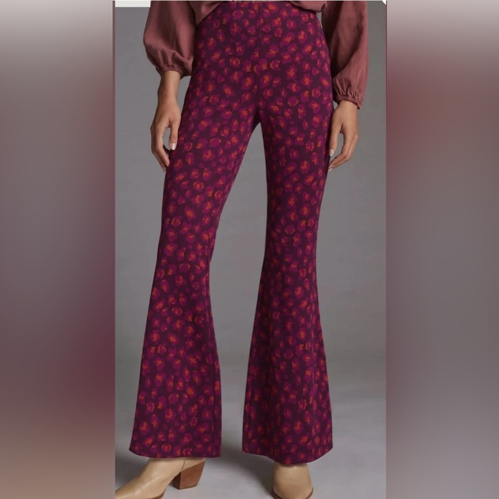 Anthropologie Purple and Orange Animal Print Trousers Size XS sku#83 - Picture 8 of 9
